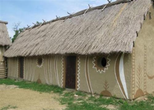 Каркасно-глинобитный дом. Первый глинобитный дом был построен 3500-4000 лет до н.э. в Триполье.