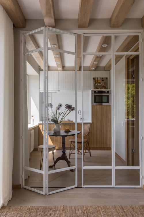 Кухня разделенная на две зоны. Зонирование кухни: 60 удачных примеров в фото 06