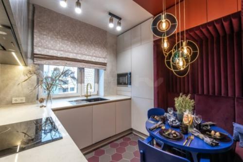 Кухня разделенная на две зоны. Зонирование кухни: 60 удачных примеров в фото 01