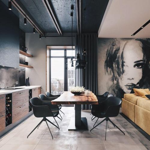 Кухня разделенная на две зоны. Зонирование кухни: 60 удачных примеров в фото 12