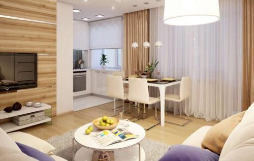 Примеры разделения кухни и гостиной. Как разделить комнату на зоны кухни и гостиной - 20 вариантов, 50+ фото 02