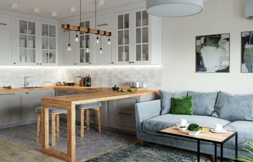 Разделение кухни от гостиной барной стойкой. Как можно разделить кухню и гостиную барной стойкой 22