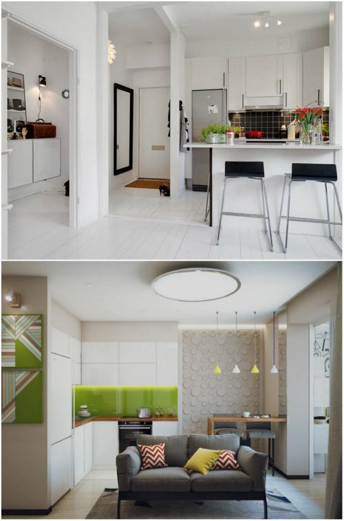 Разделение кухни от гостиной барной стойкой. Как можно разделить кухню и гостиную барной стойкой 07