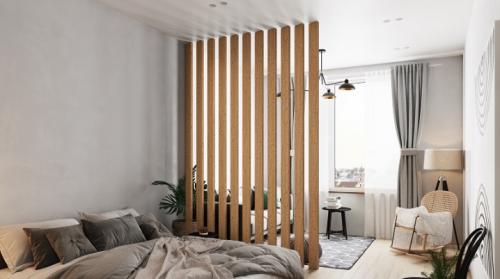 Зонирование кухни и гостиной рейками. Реечные перегородки: идеи зонирования помещения