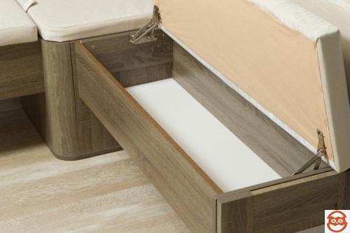 Функциональность и стиль: скамья на балкон с ящиком для хранения 05