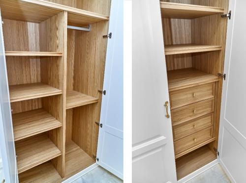 Как добавить дополнительные функции, например, отсеки или ящики. Как сделать ящики внутри шкафа и встроить их своими руками в готовую мебель