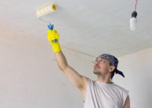 Потолки под покраску. Стартовое шпаклевание