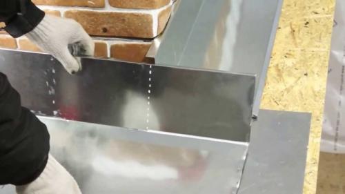 Примыкание кровли из профнастила к трубе. Примыкание профнастила к печной трубе с прямоугольным сечением