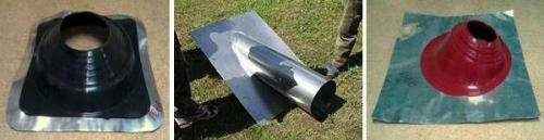 Отделка трубы дымохода на крыше профнастилом. Тонкости облицовки дымохода 07