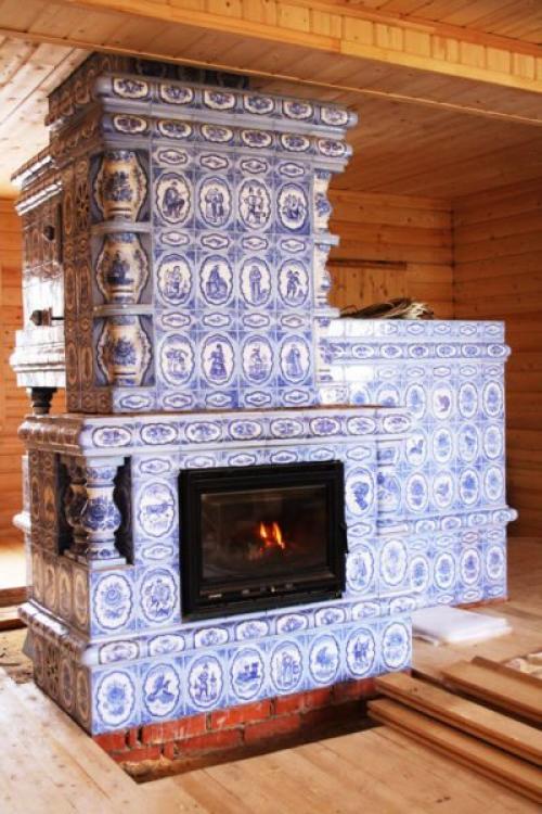 Отделка печной трубы. Отделка дымохода над печью