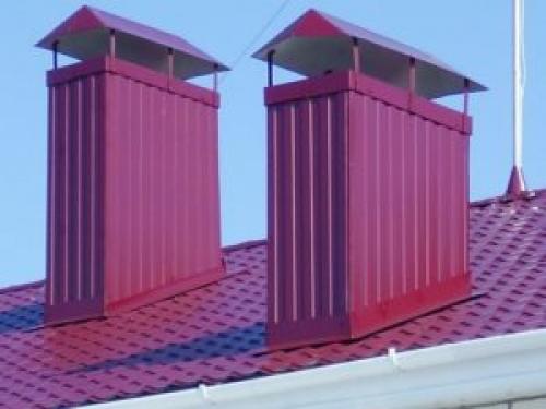 Отделка печной трубы. Самостоятельная отделка дымохода на крыше в 3 вариантах