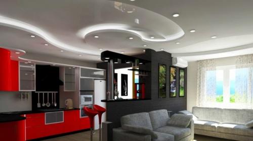 Какие типы стен могут использоваться между кухней и комнатой. Перегородка между кухней и гостиной