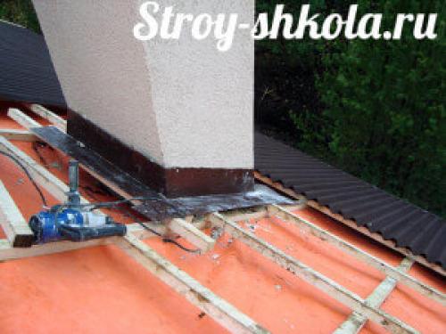 Гидроизоляция круглой трубы на крыше. Гидроизоляция печной трубы