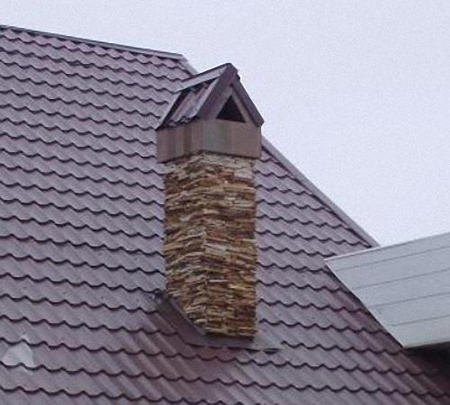 Отделка дымохода на крыше. Выбор материалов для отделки