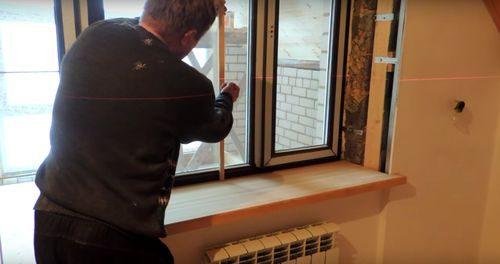 Установка деревянного подоконника своими руками. Установка подоконника своими руками