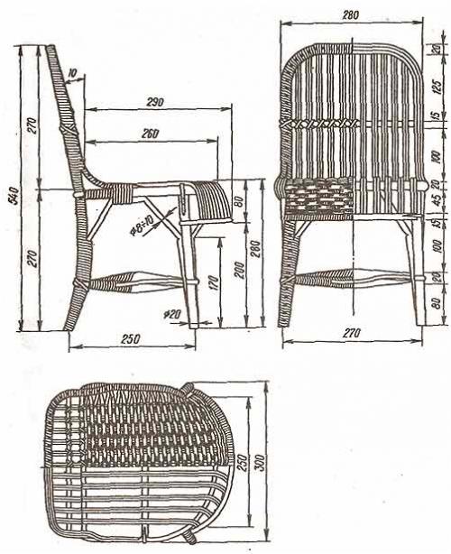 Схемы плетения мебели из ротанга. Техника создания мебели