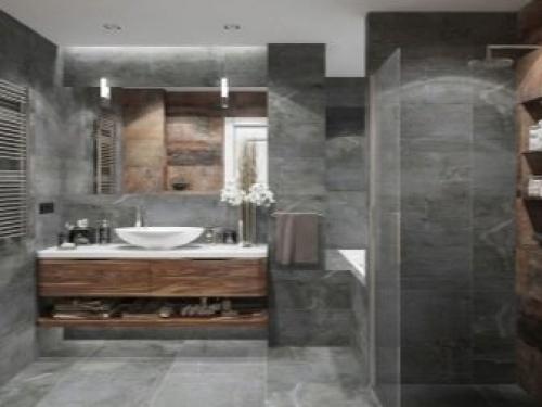 Серая плитка в интерьере. Сочетания 07 Серая плитка в интерьере. Сочетания 07