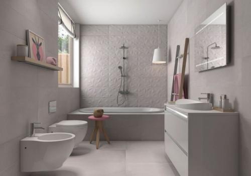 Серая плитка в ванной с яркими акцентами. Серая плитка для ванной комнаты: выбор тона для декора, реальные фото примеры сочетания серых оттенков с другими цветами
