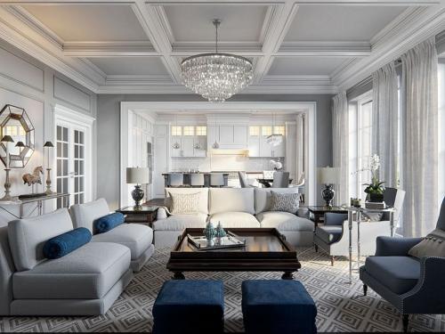 Серые стены в интерьере 03