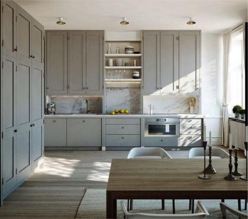 Серый цвет на кухне. Все об использовании серого цвета в интерьере кухни