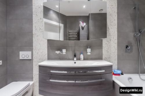 Дизайн плитки в ванной комнате. Модный дизайн ванной комнаты плиткой: фото, виды плитки 17
