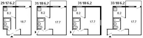 Площадь хрущевки 3 комнаты. Типовые серии хрущевок. Фото планировок