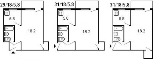 Площадь хрущевки 3 комнаты. Типовые серии хрущевок. Фото планировок