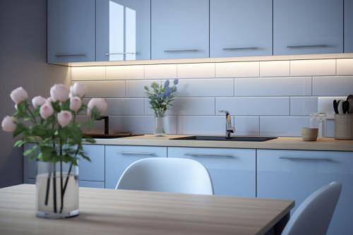 Пластиковые панели на кухонном фартуке: сочетание красоты и практичности 05