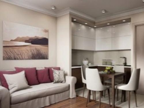 Как оформить интерьер однокомнатной квартиры. Дизайн помещения в хрущевке 08