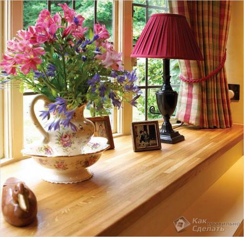 Монтаж деревянного подоконника своими руками.. Подоконники: виды 06