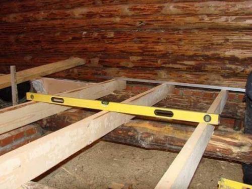 Как сделать пол из дерева на лагах. Установка лаг для пола