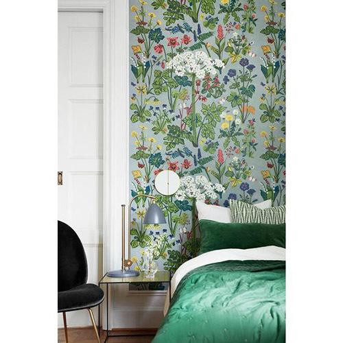 Обои с цветами на стену. Обои с мелкими и крупными цветами в интерьере 20