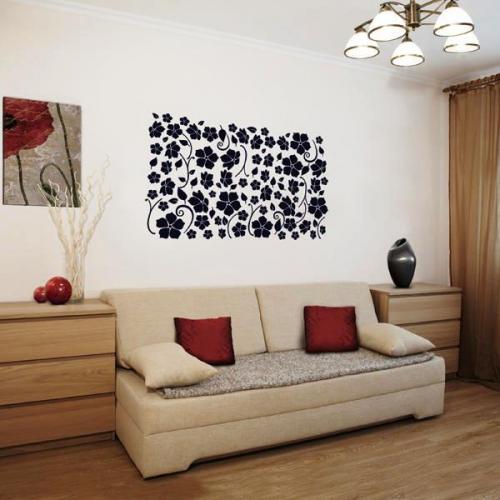 Трафарет цветов на стену. Основные виды трафаретов