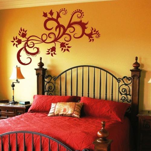 Трафарет цветов на стену. Основные виды трафаретов