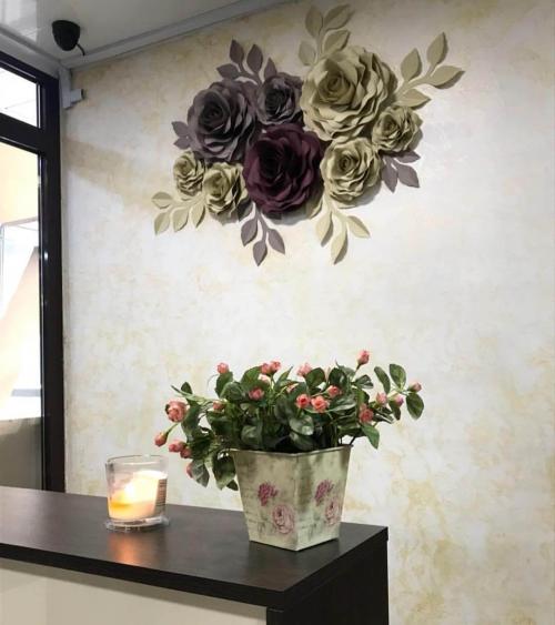 Цветы из бумаги на стену своими руками. Как сделать цветы из бумаги на стену 03