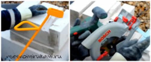 Чем штробить пеноблок под арматуру. Штробление газобетонных блоков для последующего армирования стен.