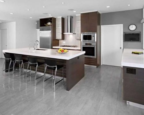 Серая плитка на пол в интерьере ванной и кухни. Серая плитка: сочетания, идеи дизайна и правила оформления в интерьере (90 фото)