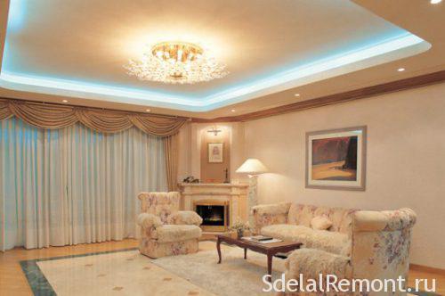 Как сделать потолок из гипсокартона с подсветкой. Отделка потолков гипсокартоном – это выгодно