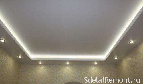 Как сделать потолок из гипсокартона с подсветкой. Отделка потолков гипсокартоном – это выгодно