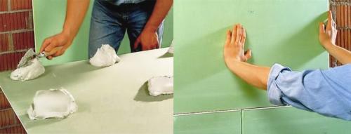 Как обшить стены гипсокартоном без профилей. Простой и бюджетный способ выравнивания стен гипсокартоном без каркаса