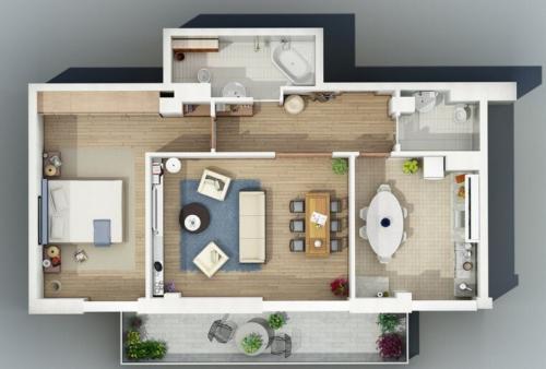 Какие основные принципы дизайна следует учитывать при проектировании двухкомнатной квартиры 44 кв.м. Планировка двушки: схемы и фото создания практичного, удобного и функционального дизайна в двухкомнатной квартире