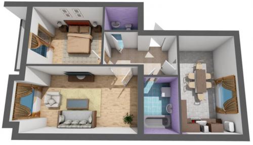 Какие основные принципы дизайна следует учитывать при проектировании двухкомнатной квартиры 44 кв.м. Планировка двушки: схемы и фото создания практичного, удобного и функционального дизайна в двухкомнатной квартире