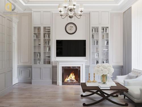 Дизайн гостиной с камином в современном стиле. Дизайн гостиной с камином. Фото 2022