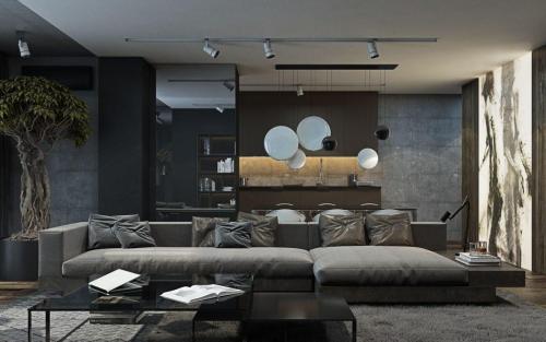 Как создать гармоничный интерьер гостиной с керамогранитным полом и серым цветом. Основные рекомендации дизайнера