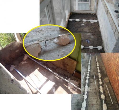 Сколько сохнет стяжка на балконе. Стяжка на открытом балконе и террасе.