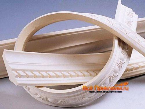 Как сделать скрытые соединения при установке гипсового молдинга на стену. Материал молдинга