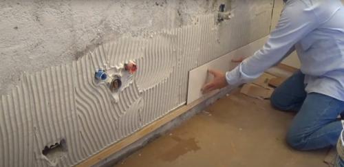 Как класть плитку в ванной комнате. Как правильно разметить стену