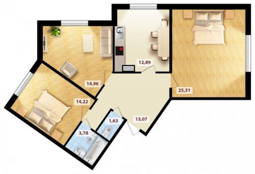 Какая планировка 3-комнатной квартиры является наиболее популярной. Планировка 3 комнатной квартиры: идеи планировки и варианты оформления просторных квартир с тремя комнатами (115 фото)