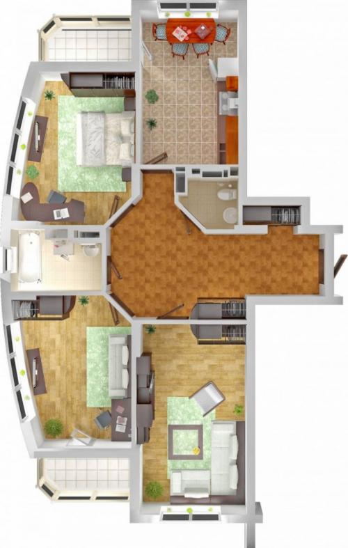 Как выбрать оптимальную планировку для 3-комнатной квартиры