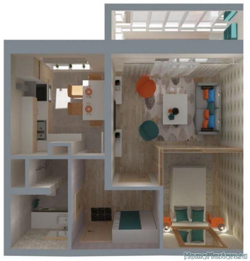 Как выбрать оптимальную планировку для одиноко проживающего человека. Варианты обустройства «однушки» для холостяка, молодой пары и семьи с ребенком